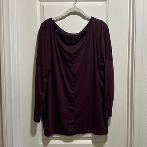 Athleta Essence Flow long sleeve top deep red size L